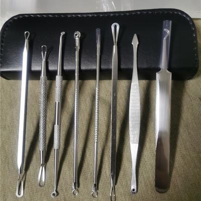Kit Rimuovi Punti Neri da 7 Pezzi - Set di Aghi per Acne in Acciaio Inossidabile con Custodia