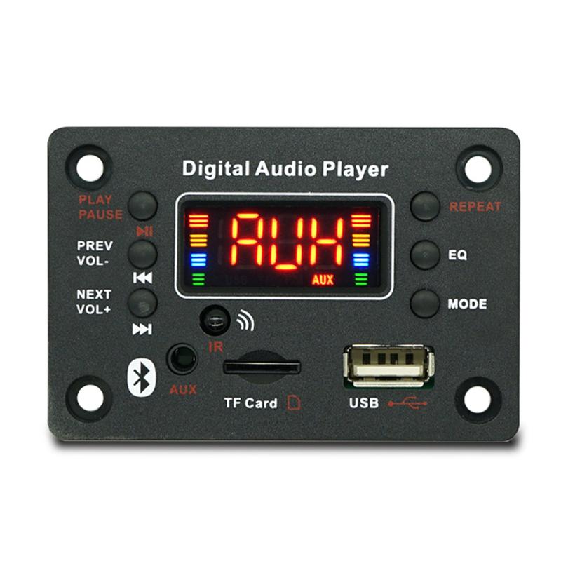 Bluetooth 5.0 MP3 Decoder Board 2*40W Amplifier Audio Player 12V DIY MP3 Player Car FM Radio Module TF USB Mic Record Call