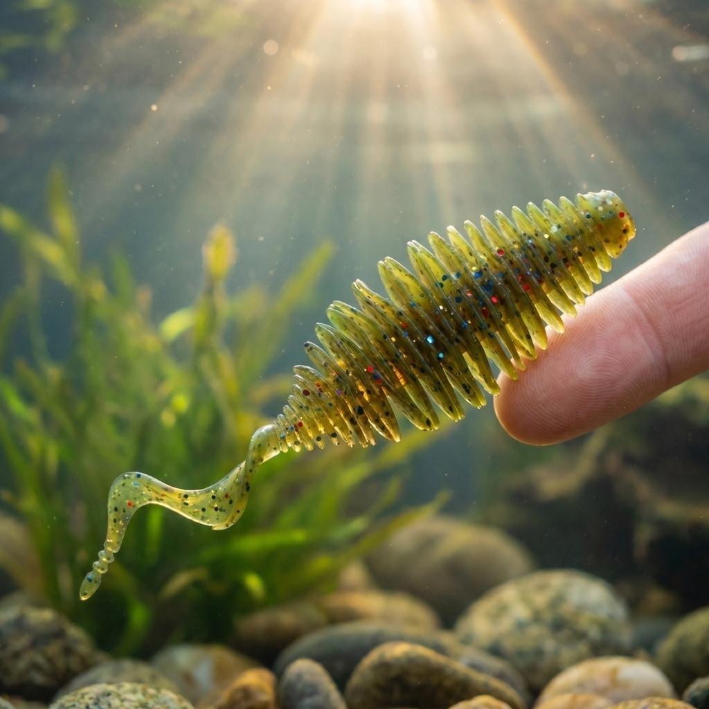 7cm Soft Plastic Fishing with Tail, Flat Soft for and Trout