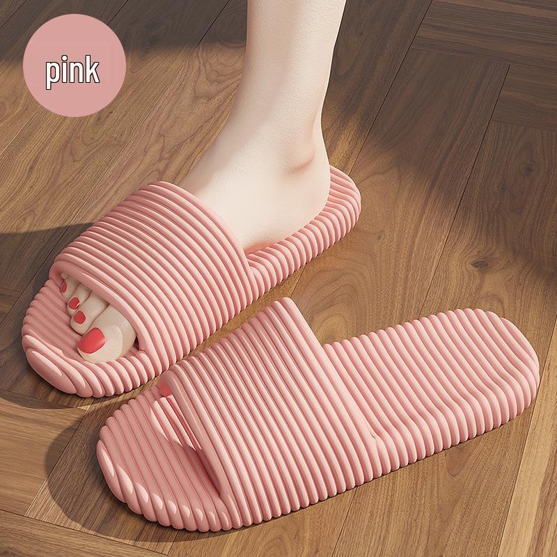 Eva Csúszásmentes Nyári Fürdőszobai Papucs Férfiaknak és Nőknek - Csíkos Beltéri Otthoni Papucs