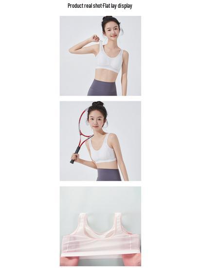 Girls' Breathable Shockproof Sports Vest - Quick-Dry Mesh Bra for Summer