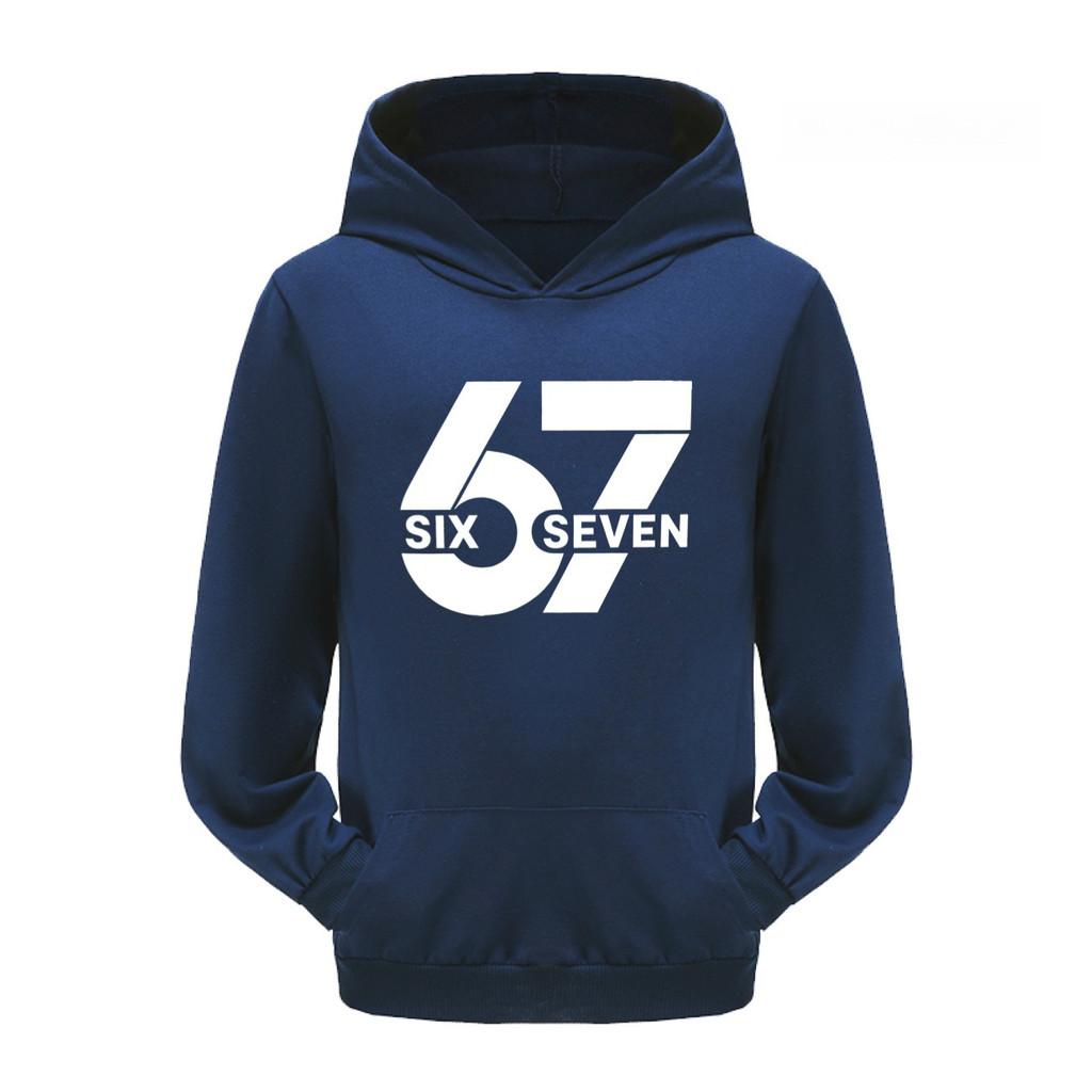 5398 Boys Girls Steal a Brainrot 67 Printed Casual Long Sleeves Hoodies