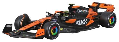 Kyosho BURAGO 1/43 Scale Model Kit: McLaren F1 Team MCL38 Miami GP 2024 No. 4, with Driver L. Norris, Clear Case, Finished Product, BUR38215NMIA
