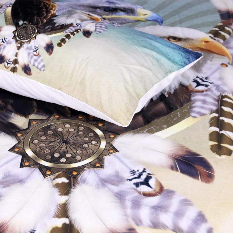 Super King Size Duvet Cover Set Bed Linens Reactive Printing 3d Eagle Boho Luxury Bedding Sets Dekbedovertrek 2 Persoons 200x200
