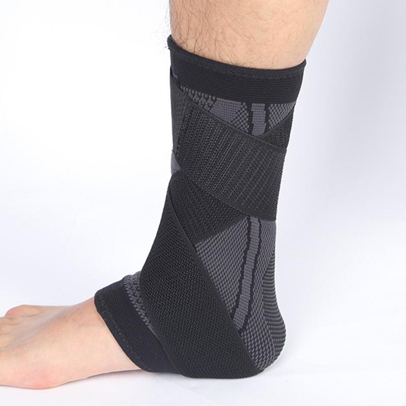 Knitted Compression Ankle Brace with Adjustable Strap, Breathable Ankle Support for Running, Hiking, Outdoor Activities