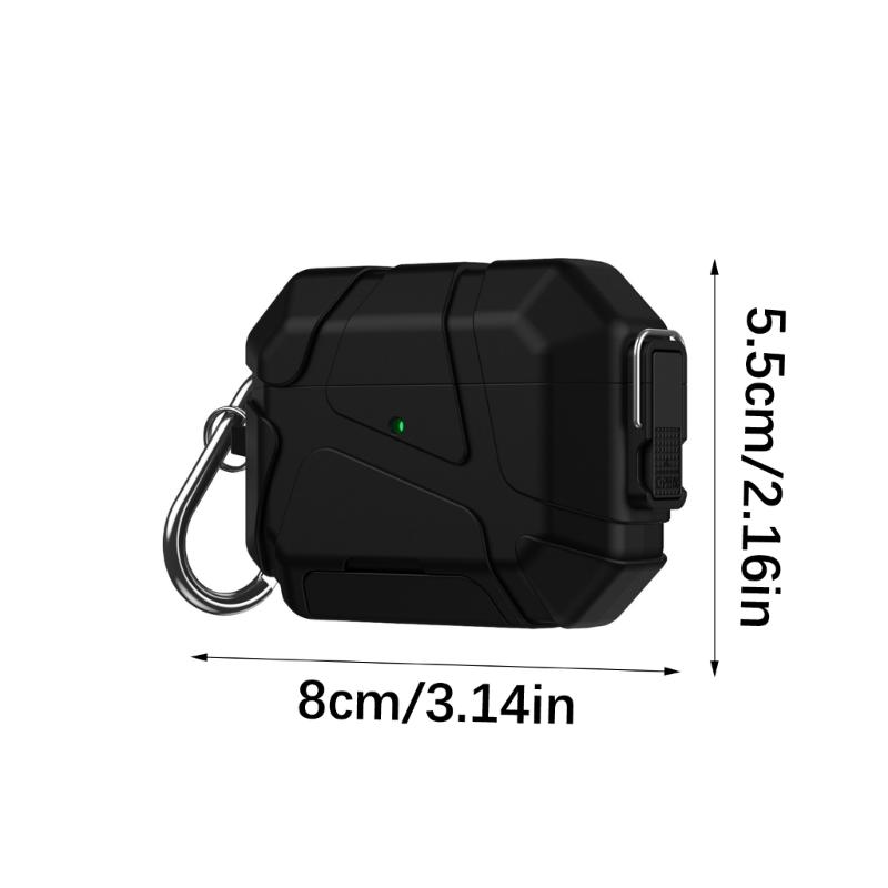 Secure Lock Protective Earphone Case Phone Stand 2 in 1 Design For Pods Pro3 With LED Charging Light