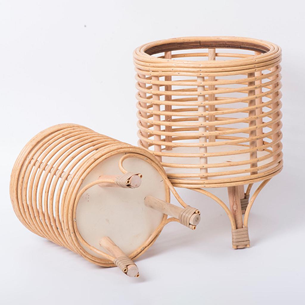 Rattan Style Plant Stand Durable Plastic Flower Pot Holder for Indoor Plants Green Plants