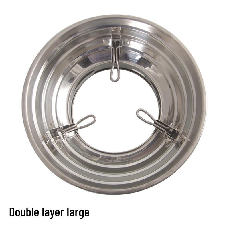Stainless Steel Windproof Outdoor Stove Energy Saver Cover Large