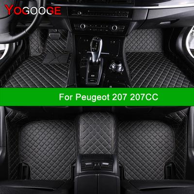 Autó padlószőnyegek Peugeot 207 207CC-hez Autós szőnyegek Láb autó kiegészítő