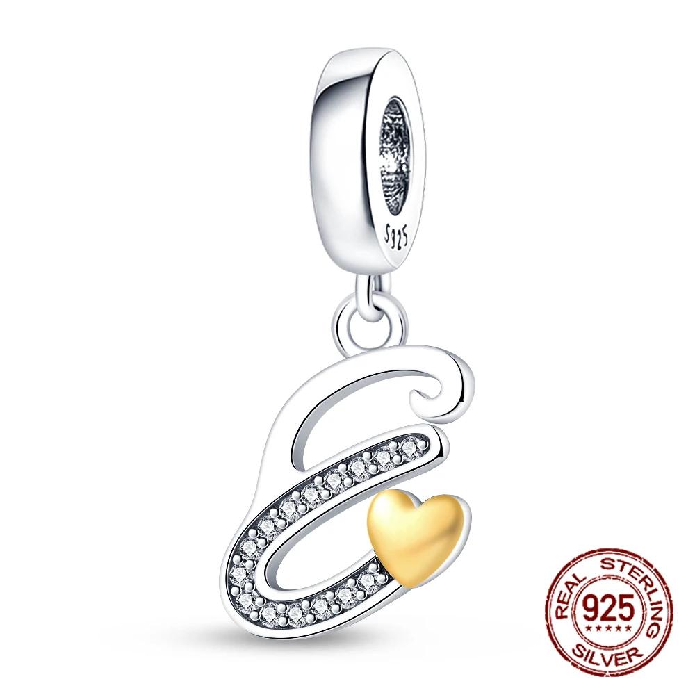 Lettera A-Z in Rame Ciondolo Alfabeto Perline Nome Adatte ai Braccialetti Originali Ciondoli per Donne Fai da Te Pendente Creazione Gioielli