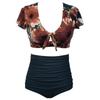 High Waist Bikini European and American Plus Fat Plus Size Swimsuit Women's Split Swimwear