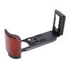 L Shape Handgrip Fit for XT30 XT30II XT10 XT20 Camera Aluminum Alloy L Shape Grip with Wooden Handle Quick Release Plate Black