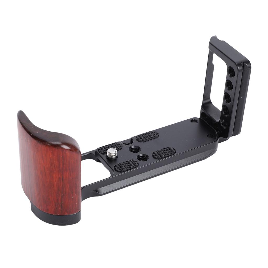 L Shape Handgrip Fit for XT30 XT30II XT10 XT20 Camera Aluminum Alloy L Shape Grip with Wooden Handle Quick Release Plate Black