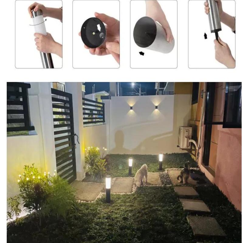 Solar Powered Garden Light Outdoor LED Waterproof for Pathway 1 PC Installation in Minutes