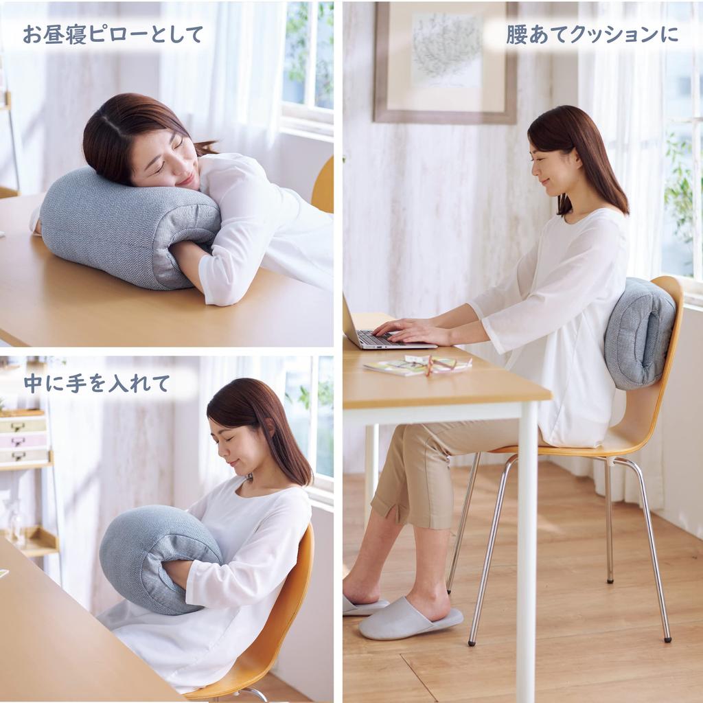 nishikawa Nap Pillow Arm Blue 35X25cm Office Nap Cushion Sleep QH91406001 [Nishikawa]