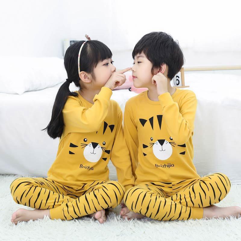 100% Cotton Children's Pajamas Astronaut Pajamas for Teens 4 6 8 12Years Winter Boys Clothes Long Sleeve Baby Girl Clothing Sets