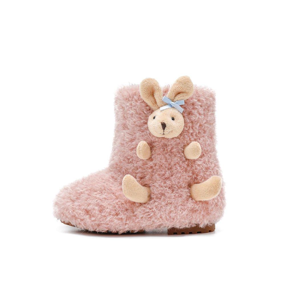 Korean Style Girls' Fashionable Fur Boots - Cute Princess Snow Boots with Soft Soles and Thick Warm Cotton