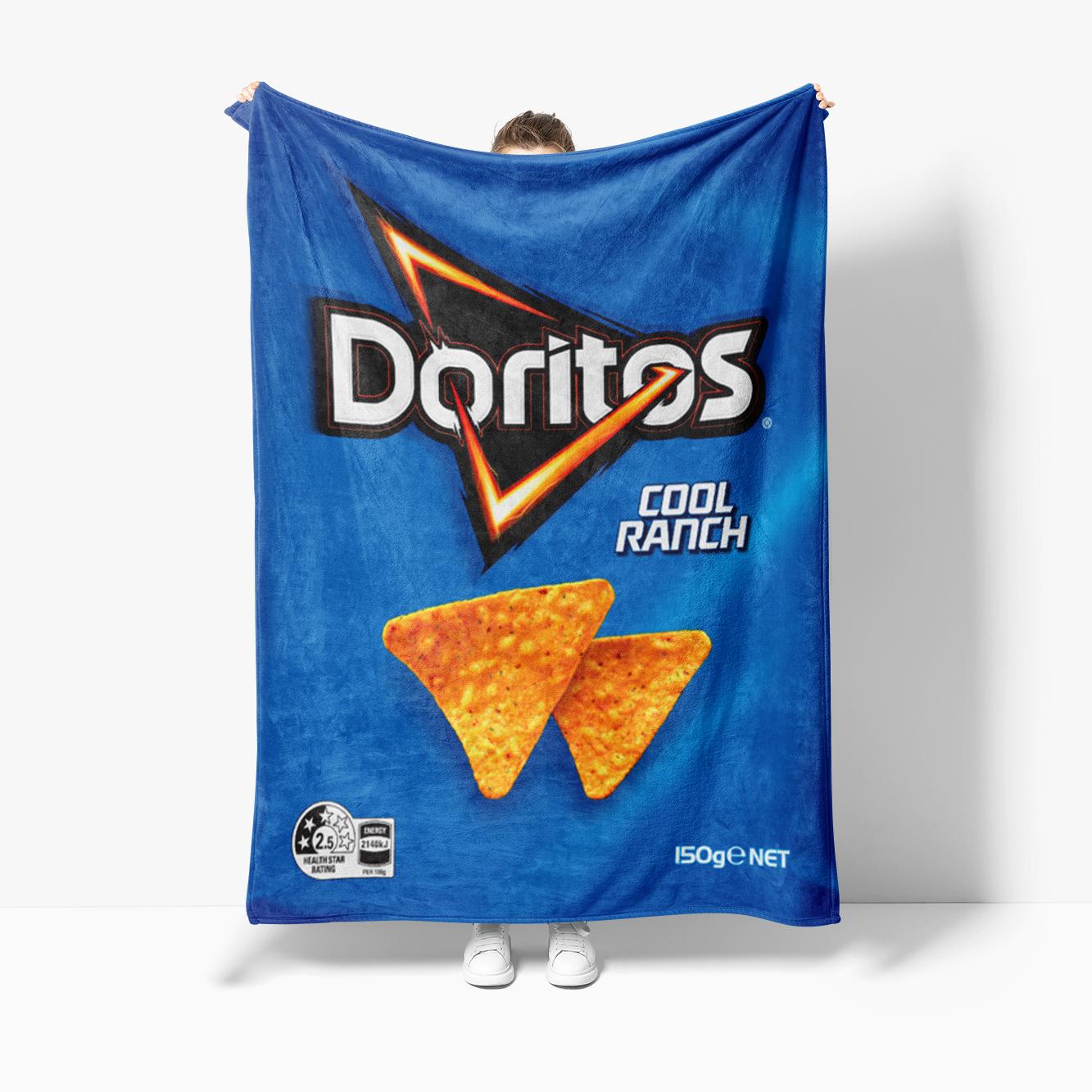 

Креативна Смішна Фланелева Ковдра D-Doritoss Chips для Ліжка Дивана Спальні Подорожей Кемпінгу Пікніка Пледи Плед 40x50in