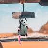 Possums Car Charm Cute Opossum Charm Rearview Mirror Accessories Unique Handmade Knitted Car Accessory For Family Wall Decor