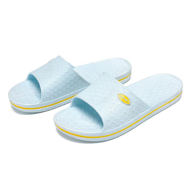 

Summer one-word drag women s soft-soled indoor bathroom bath sandals Korean version lightweight home cool slippers women s distribution 37 светло-синий