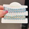 Glass Geometric Crossover Hand Chain With Electroplated Finish For Women Gift