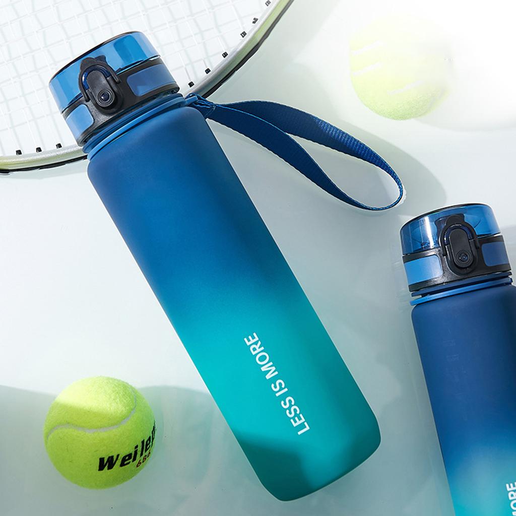 Large Capacity Outdoor Sports Water Cup Gradient Color Portable Cup With High  Value Plastic Cup Locking Buckle Bouncing Cup