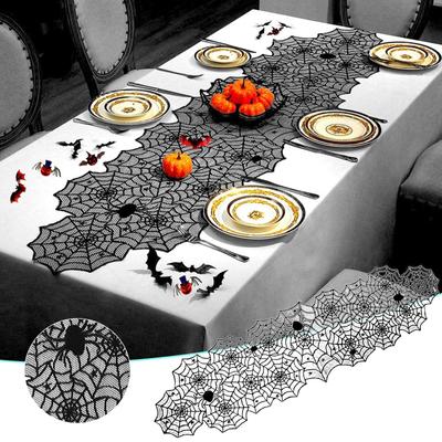 Polyester Lace Table Runner Table Cloth Perfect For Halloween Dinner Parties And Scary Movie Nights