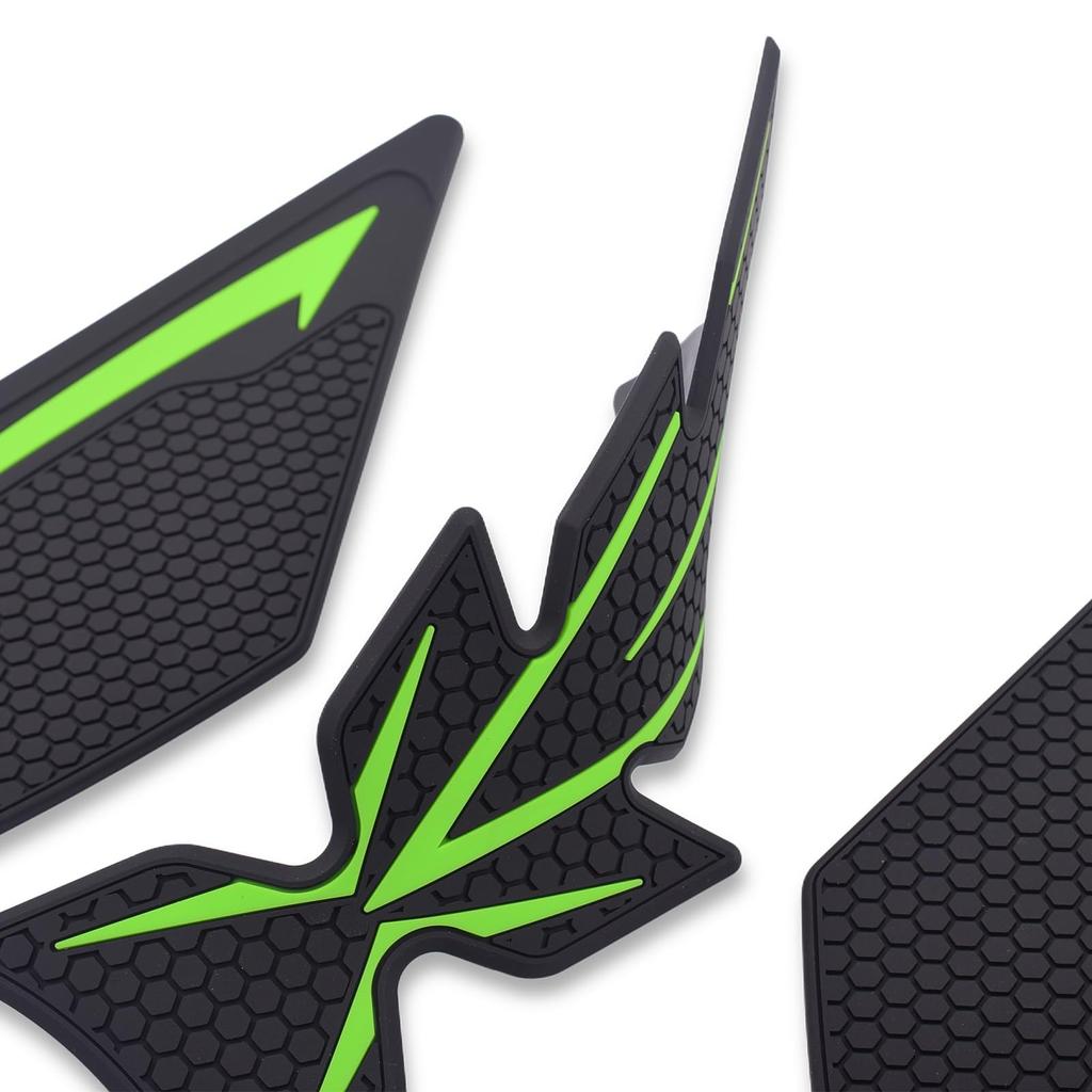 HRuizq Traction Pad Street Bike Kit for Kawasaki Ninja 400 (2018-2024), Ninja 250 (2019-2024), Z250 (2019-2024), and Z400 (2018-2024) - Green Tank Pad