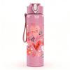 1PC Mixed Red Heart Love Pattern Print 750ml Color Plastic Sports Water Bottle Leakproof Flip Straw Lid Suitable for Sports Office Home Use
