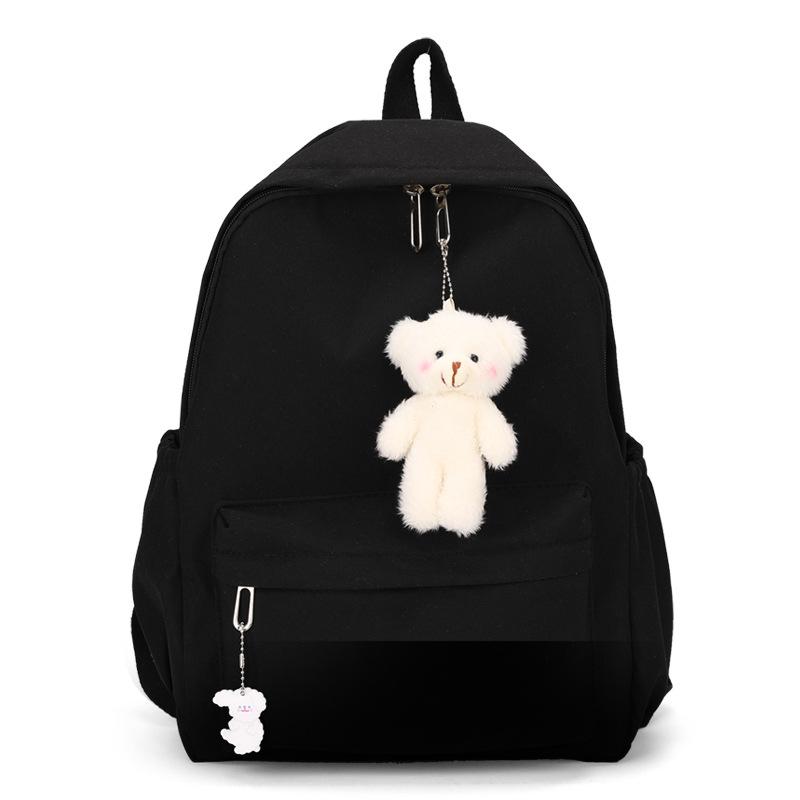 Schoolbag, Korean Style INS Fresh Solid Color Backpack, Large Capacity for Classes, Tutoring, Commuting, Women's Backpack, Travel Lightweight Backpack