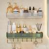 Bathroom Shelf Perforation-free Wall-mounted Bathroom Shelf Toiletries Storage Shelf On The Bathroom Counter Wall