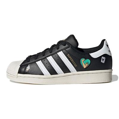 Superstar Big Kid Empowering Graphics - Black Kids Sneakers Core-Black Cloud-White Chalk-White FX5880
