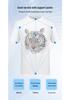2026 Men's Slim Fit Short Sleeve T-Shirt with Rhinestone Tiger Head Design - Silk Cotton, Trendy, Plus Size Available