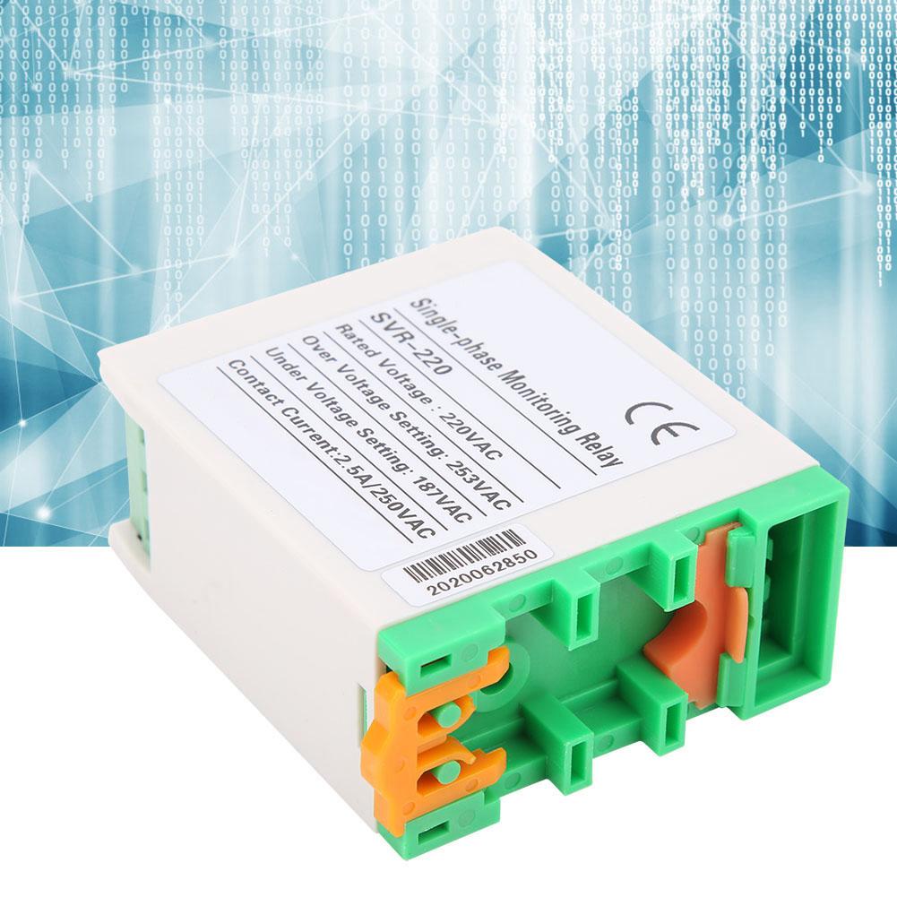SVR220 SinglePhase Voltage Monitoring Relay 3LEDs Overvoltage Undervoltage Protection Device