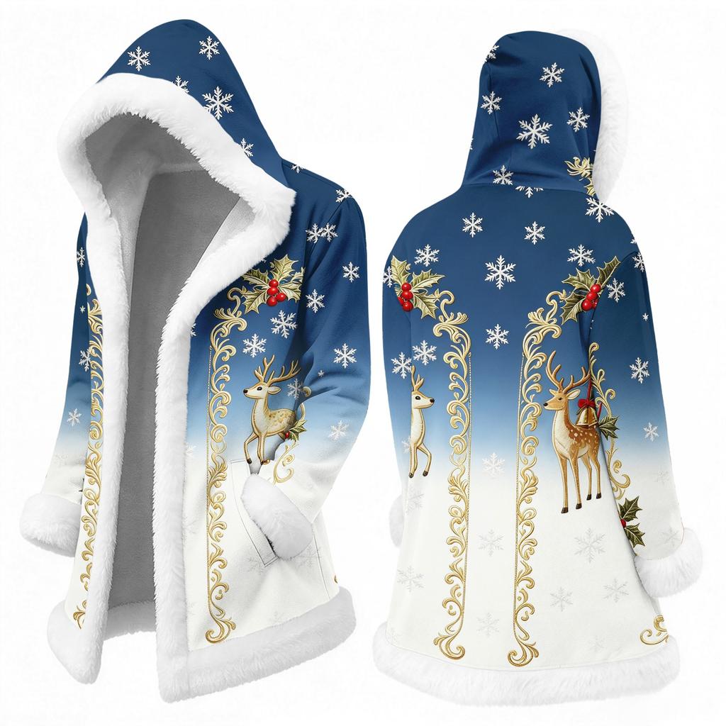 Men's Casual Christmas Print Jacket Holiday Outerwear