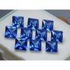 Blue Sapphire Square Cut 10 PCS 7x5 mm Natural CERTIFIED Loose Gemstone Lot MULTTIQ134
