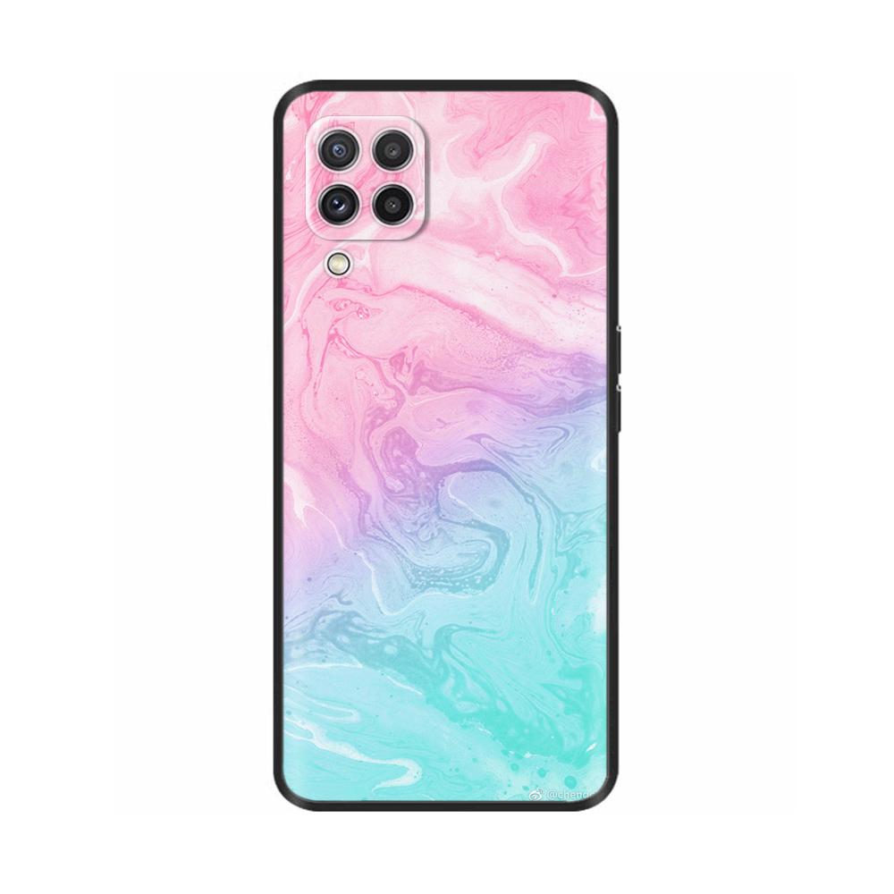 Per Samsung Galaxy A12 Custodia Verniciata Morbido Silicone Liquido Protezione Fotocamera Copri Telefono Per Samsung M12 F12 A 12 Galaxy M12 Fundas
