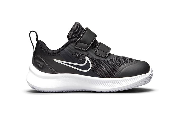 Nike Star Runner 3 Low Top Running Shoes Black White Infant And Toddler DA2778-003