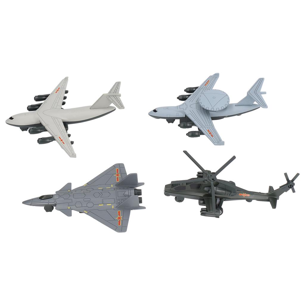 4pcs Pull Back Airplane Toy Children Boys Alloy Simulated Aircraft Plane Model Birthday Gift Decoration