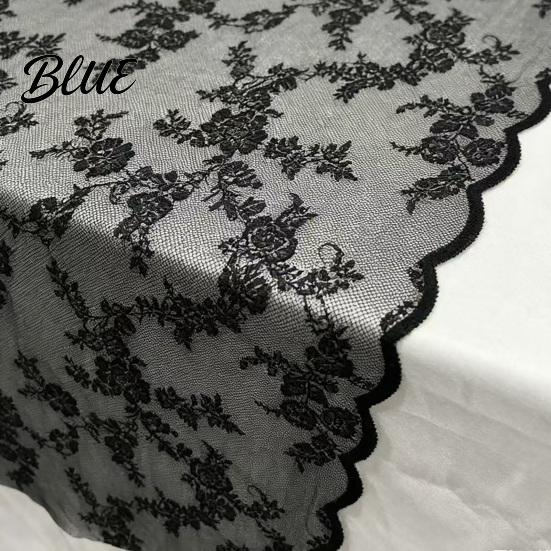 Black Lace Table Coffee Cover Runner White & Runner French Vintage for Table Shoe Cabinet Dining Long Rectangular Decorative