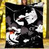 Fire Type Pokemon Team Flannel Fleece Blanket, Soft Warm Anime Monster Throw Blanket for Home, Cinderace Gift
