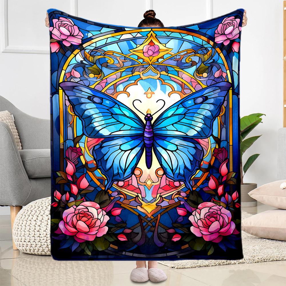 Enchanted Butterfly Garden blanket Suitable for offices, travel, living rooms also a good gift for friends and family Suitable for all seasons.