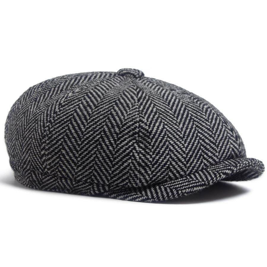 New Retro Herringbone Newsboy Cap For Men Autumn Winter Warm Beret Women Fashion Vintage Hat Hip Hop Female Flat Caps Berets