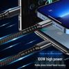 100W Rapid Charge 3-in-1 Transparent Cable for Apple and Huawei