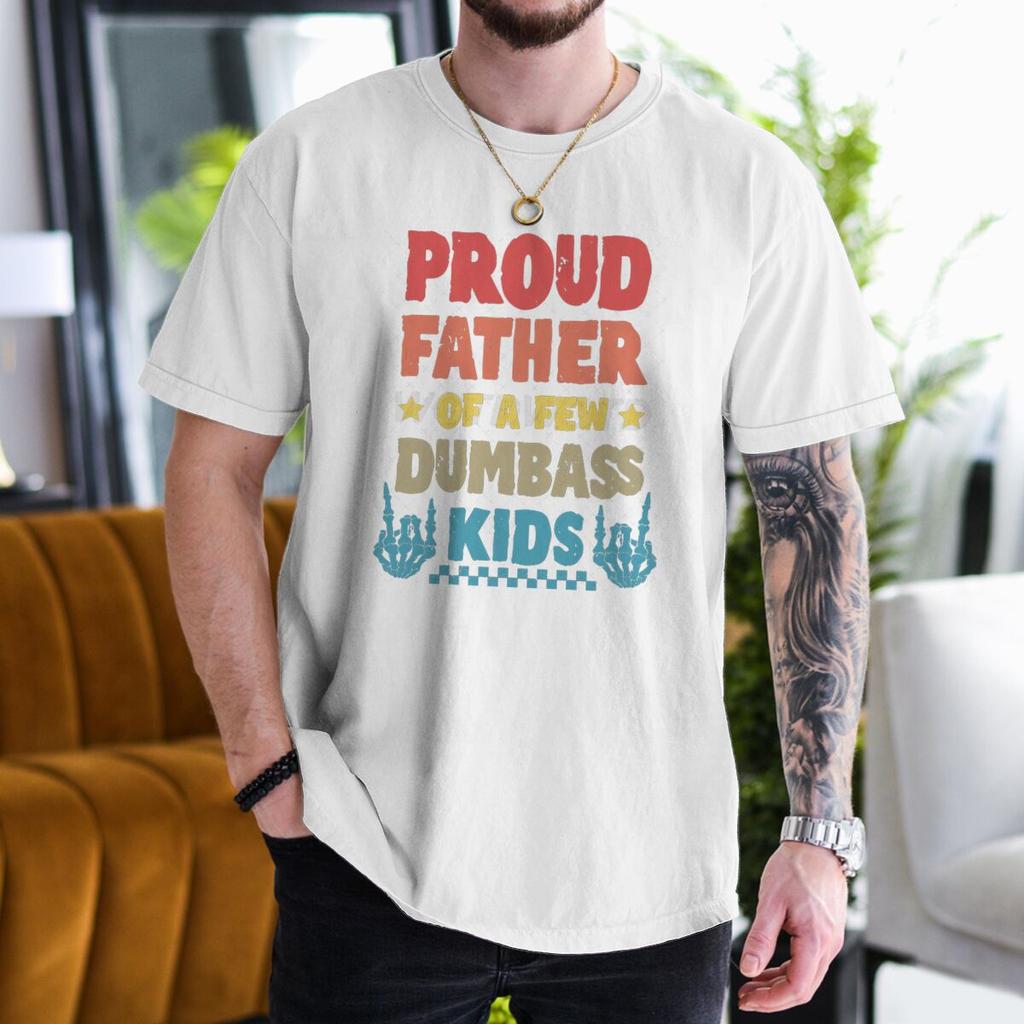 Proud Father Fashion Casual Tops Fathers Day Gift T Shirts Classic Tops Dad Life Fashion Casual Tshirt Unisexs Clothing