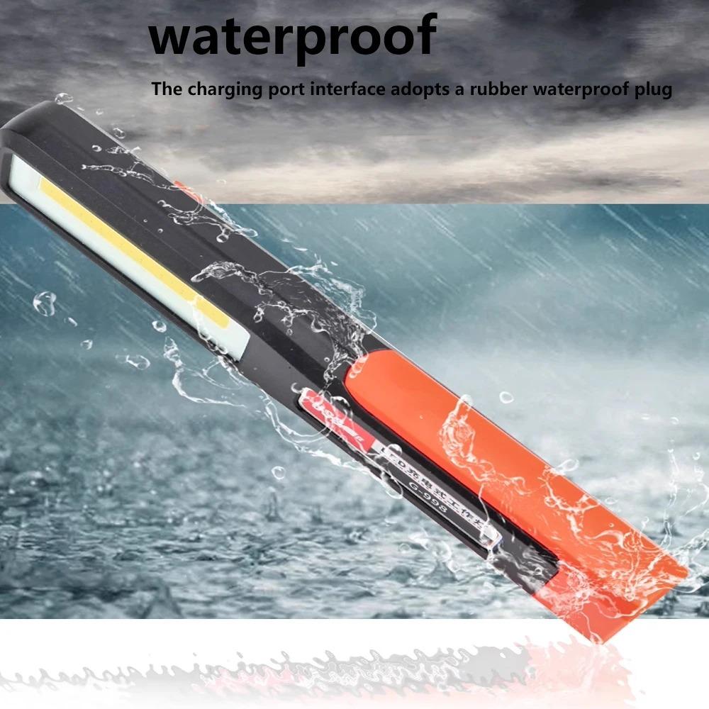 Powerful LED Work Light with Magnet lighting Flashlight Car Garage Mechanic Lamp USB Charging COB Emergency Light Warning Light