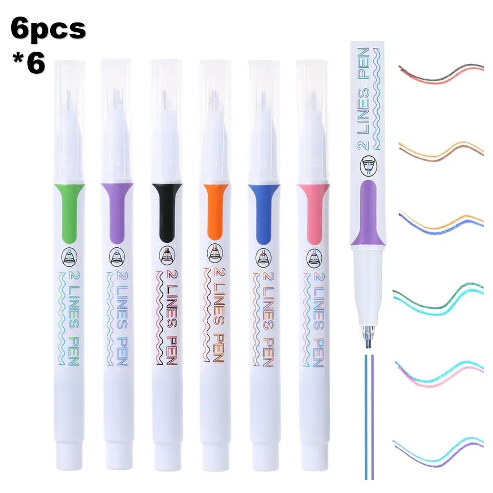 Double-Liner Pens Colored Markers Fine Highlighters Writing Tools for Business Office School Art Drawing