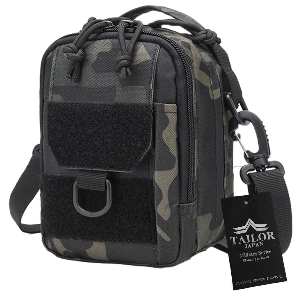 TAILOR JAPAN Shoulder Military Tactical Airsoft Camping Utility Small Item MOLLE 1000D Nylon Pouch, Pouch, Pouch, Pouch, Pouch, Pouch, Multi-Function
