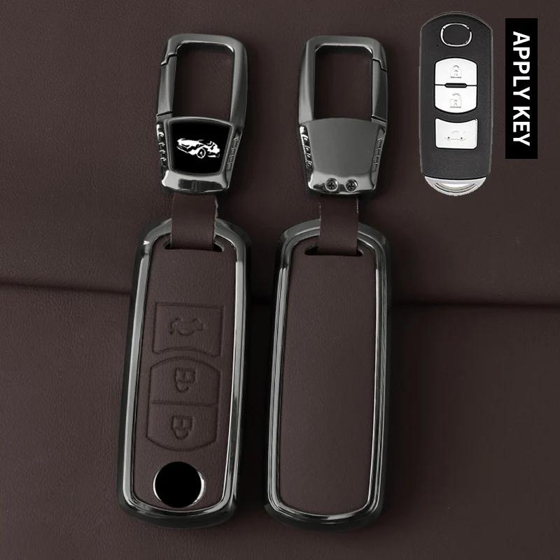 Interior Mouldings Car Zinc Alloy Key Cover Case Shell For Mazda 2 3 5 6 BL BM GJ Atenza Axela Demio CX-3 CX3 CX-5 CX5 CX7 CX-7