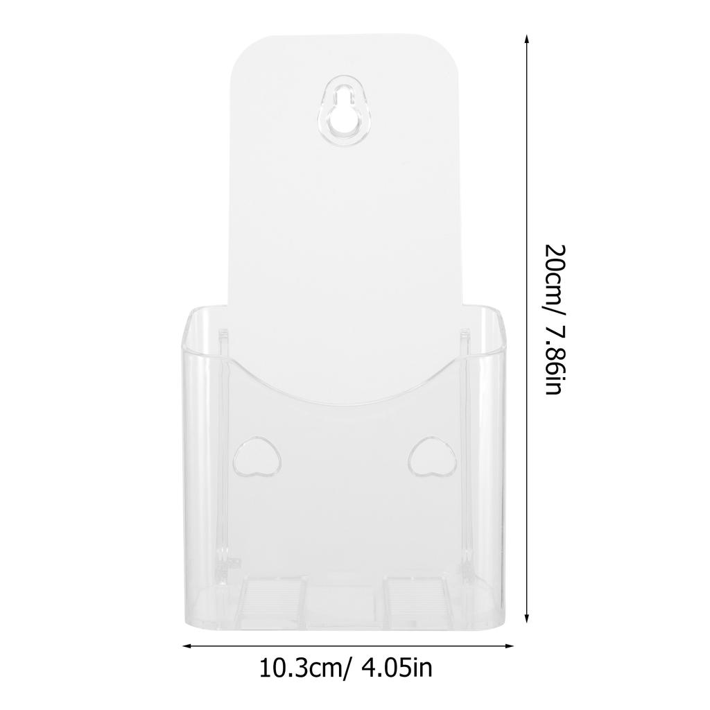 4 Pcs Acrylic Brochure Holder Display Stand Clear Plastic Note Holder Trifold Leaflets Pamphlet Flyer Desk Accessories Ganizer